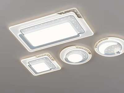Modern Ceiling Lights With Various Shapes And Designs 3d model