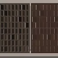 Wooden Room Dividers With Different Grid Patterns And Dark Light Brown Finishes For Home Interior