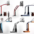 Various Design Basketball Hoops In Multiple Colors For Sports Fitness Training