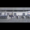 Command Center Multimedia Hall Intelligent Console Industrial Operation Desk High-tech Sense Booth Security Traffic Fire Monitoring Desk Single-link Double-link Three-link Stainless Steel Dispatching Computer Desk 3d model