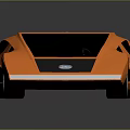 Orange Aerodynamic Concept Sports Car With Sleek Design Black Wheels And Modern Body