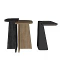 Modern Stylish Side Tables With Wooden And Black Contemporary Designs
