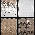 Modern Wall Design with Geometric Patterns Various Materials and Textures for Interior Spaces