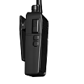 Advanced Black Walkie Talkie Display in Modern Technology Exhibition Hall