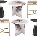 Modern Coffee Tables With Marble Tops And Metal Frames In Different Designs