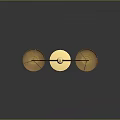 Golden Balance Scale With Equal Trays And Polished Base On Dark Surface