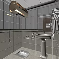 Clean Hospital Room Interior With Two Beds White Walls Green Stripe And Wooden Doors