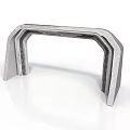 Durable Industrial Metal Arched Frame Structure With Textured Surface And Supports