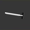 Modern Stainless Steel Safety Razor With Ergonomic Metal Handle And Sharp Blade