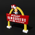 McDonald's Billboard Featuring Hamburgers Over 99 Billion Sold With Golden Arches And Ronald McDonald