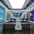 Modern Monitoring Room Taicheng Investment Building 3d model