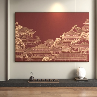 New Chinese Decorative Painting 3d model