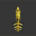 Yellow Dragon Doll Made Of Building Blocks With Detailed Wings And Horns