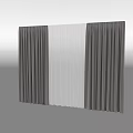 Gray Curtains With White Sheer Layers And Pleated Design For Home Windows