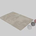Soft Textured Square Rugs in Beige Pink and Gray for Modern Home Decor