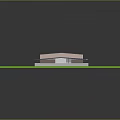 Cartoon Scene Featuring Building With Solar Panels On Roof And Green Grass Field