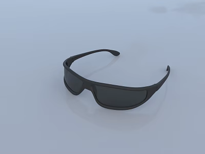 Fashionable Jewelry Accessory Black Sunglasses With Modern Frame Design 3d model