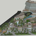 Modern Hotel Building Complex With Contemporary Architectural Design And Green Surroundings