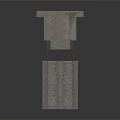Traditional Stone Architectural Structure With Geometric Pattern Slab Staircase And Platform