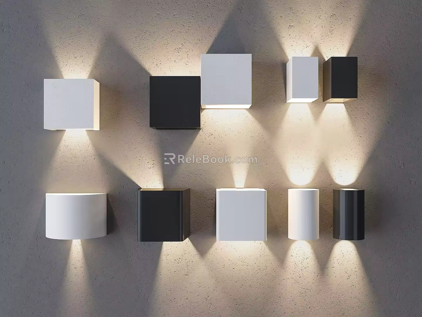 Simple wall lamp square box wall lamp wall lamp aisle lamp corridor lamp atmosphere lamp 3d model