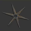 Artistic Colorful Starfish Sculpture With Detailed Textured Surface On Dark Background