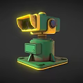 Advanced Green Commercial Equipment With Yellow Accents And Stable Base For Industrial Use