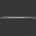 Slim Multicolor Computer Keyboard with Gray Frame White Keys and Orange Red Accents