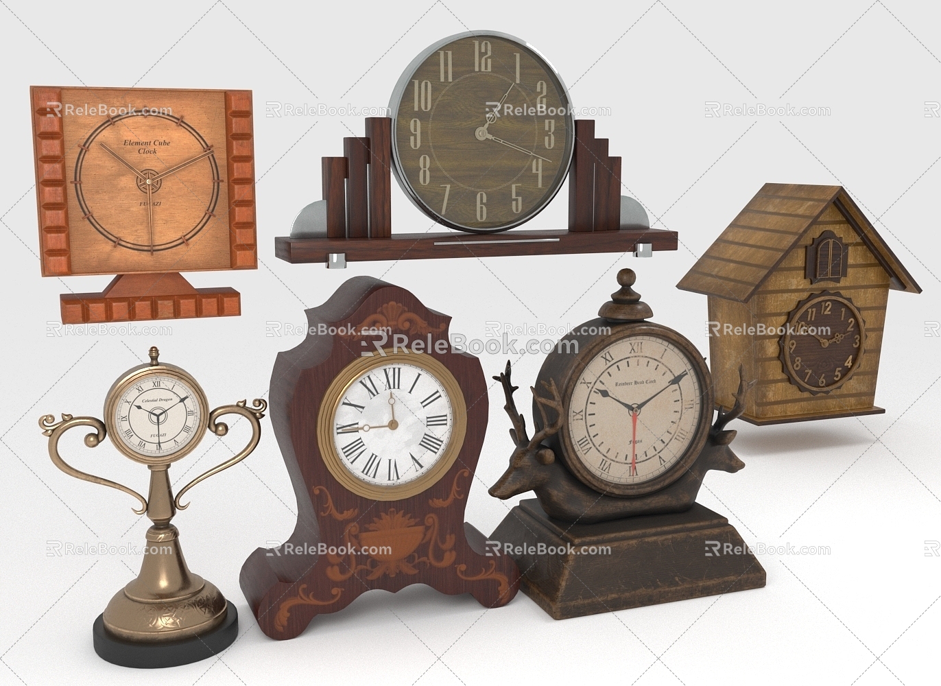 clock clock alarm clock 3d model