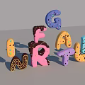 Colorful Donut Shaped Letters With Sprinkles And Vibrant Cookie Style Design