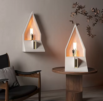 Recessed plaster lamp table lamp leisure chair 3d model