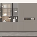 Modern Bookcase With Glass Doors Sleek Design Wooden Frame Built in Storage And LED Lighting