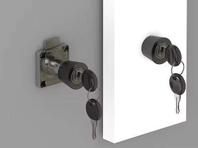 Contemporary Wall Lamp With Metallic Body And Hanging Key Accent For Interior Decor 3d model