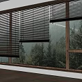 New Chinese Bamboo Curtain Straw Blinds Venetian Blinds Roller Blinds 3d model