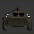 Military Armored Wheeled Tank With Turret Machine Gun And Six Wheels Design