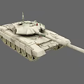 Modern Military Tank 3D Model With Gun Barrel Tracks And Turret