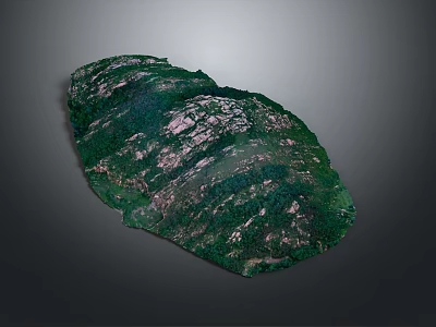 Scenic Green Landscape With Rolling Hills Rocky Outcrops And Lush Vegetation 3d model