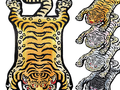 Modern Carpet Tiger Carpet Cartoon Carpet 3d model