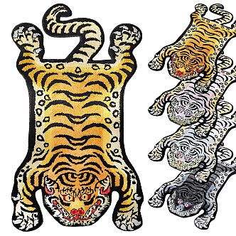 Modern Carpet Tiger Carpet Cartoon Carpet 3d model