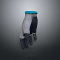 Fashionable Mesh Glove Design With Turquoise Cuff Black Fingers And Comfortable Fit