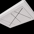 Sleek Modern Ceiling Design With Recessed Lights And Cross Lines 3d model