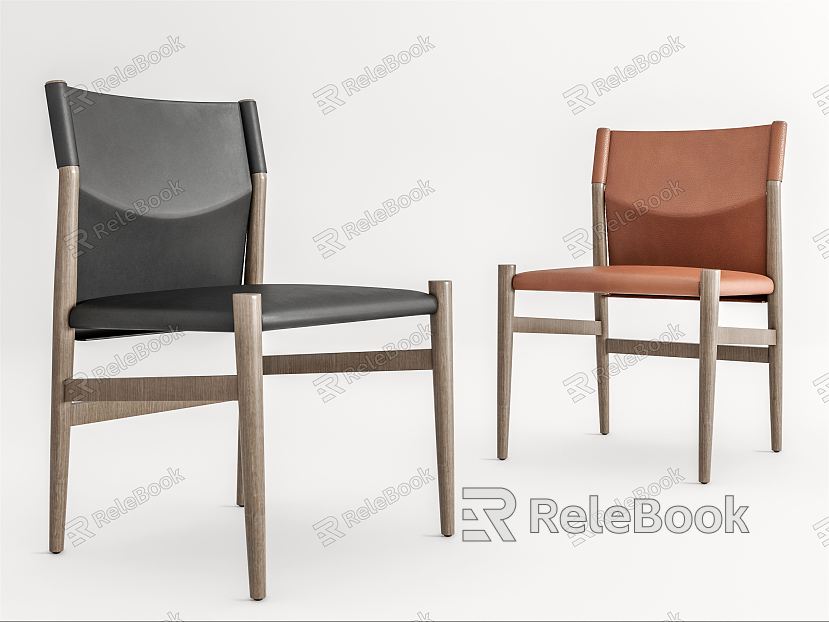 Modern Dining Chair Leather Dining Chair Single Chair model