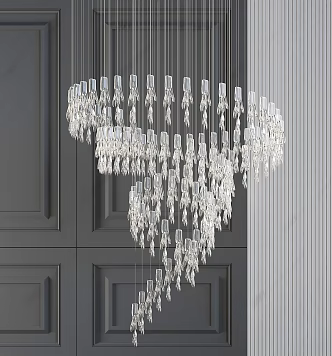 Crystal chandelier 3d model