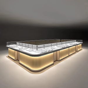 Jewelry Store Jewelry Counter Jewelry Display Cabinet Jewelry Nakajima Counter 3d model