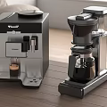 Automatic Espresso And Drip Coffee Makers On Modern Kitchen Countertop Essential Kitchen Appliances
