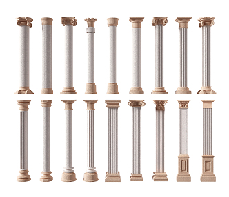 Jane's Roman Column Roman Column Gypsum Column 3d model