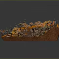 Vibrant Cartoon Scene With Autumn Trees Stone Paths Colorful Leaves And Wooden Benches