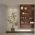 Modern Club Interior Design With Columns Plants Windows Chairs And Tables