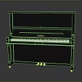 Black Yamaha Upright Piano with Functional Stylish Classic Design as Elegant Household Living Item