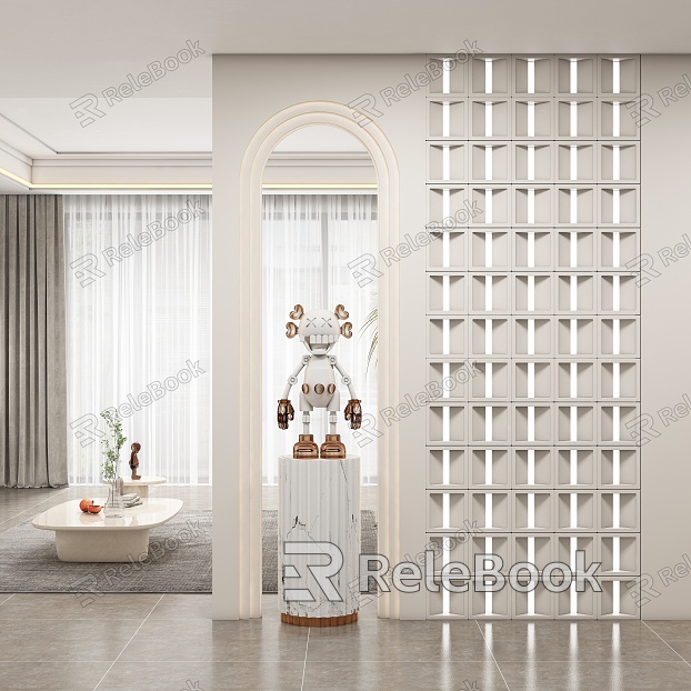 Entrance aisle partition model