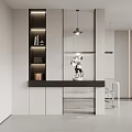 Modern Minimalist Shoe Cabinet With Open Design White Black Metal Accents And Glass Partition